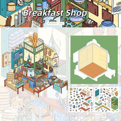 Simulation Management 3D Sticker | 9 Cute Miniature Scenes
