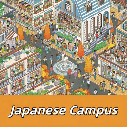 City Streets 3D Sticker | 7 Cute Miniature Scenes