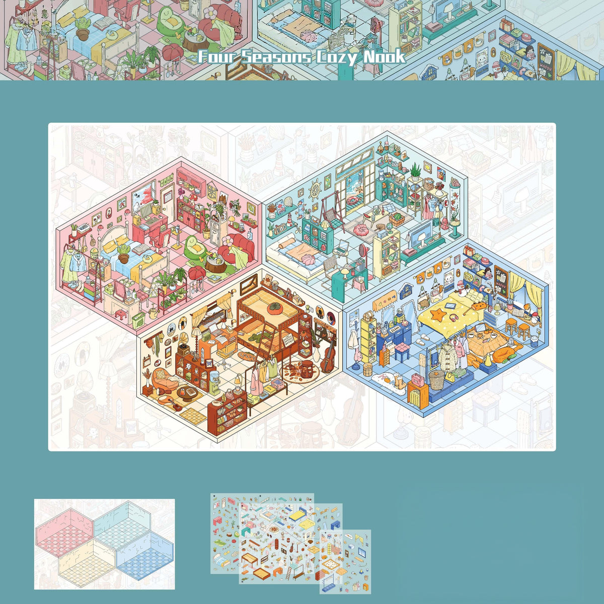 Days to Remember 3D Sticker | 5 Cute Miniature Scenes