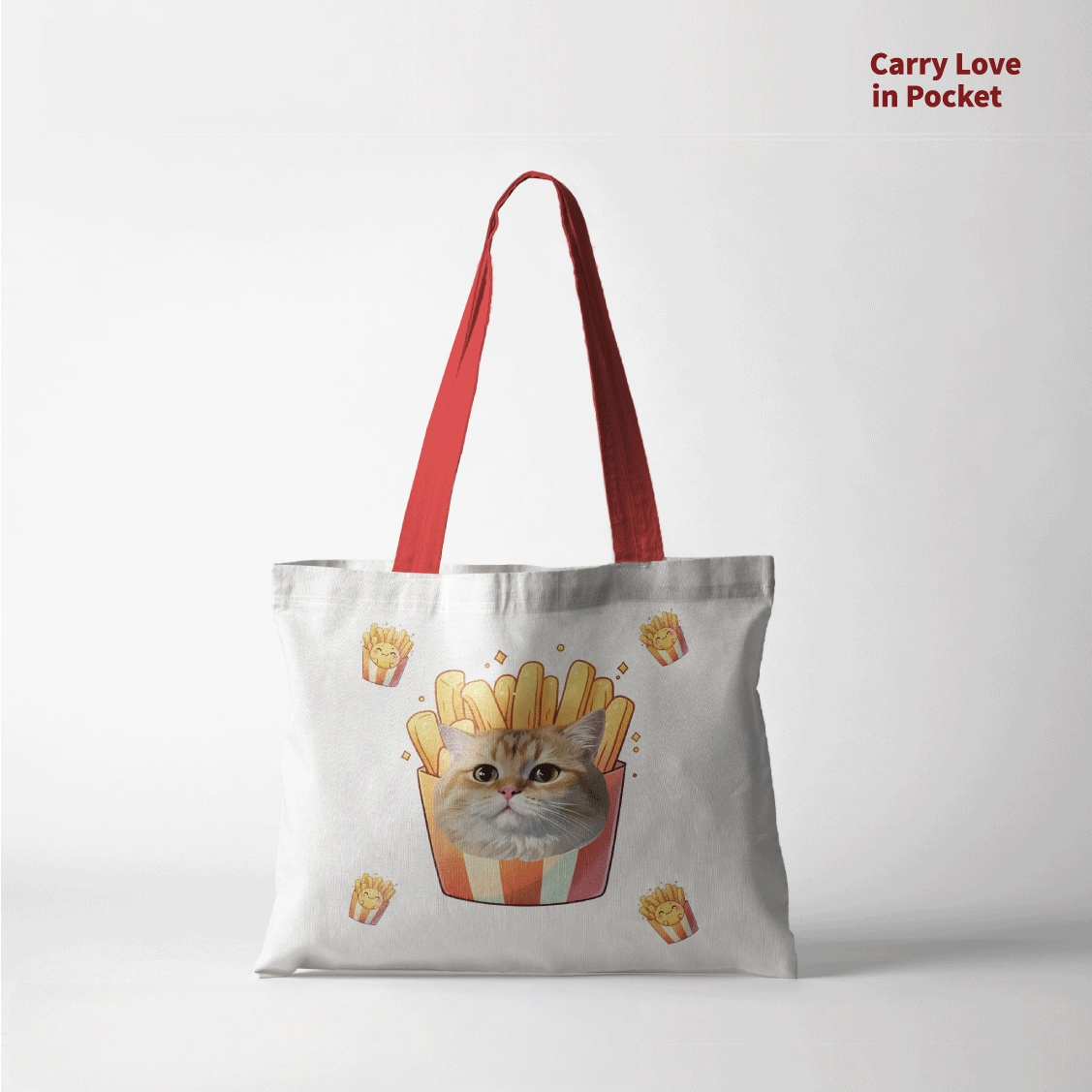 Custom Pet Photo Canvas Tote Bag