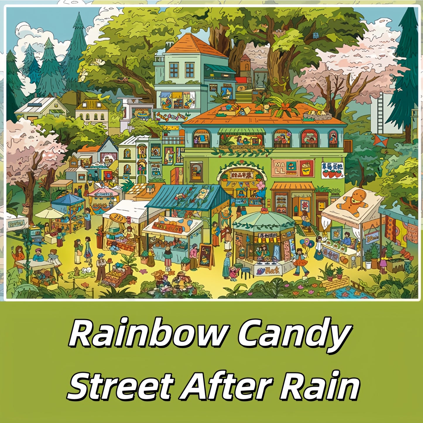 Town Corners 3D Sticker | 6 Cute Miniature Scenes