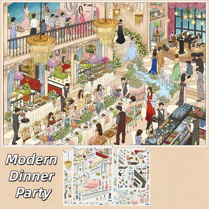 Urban Tapestry 3D Sticker | 8 Cute Miniature Scenes