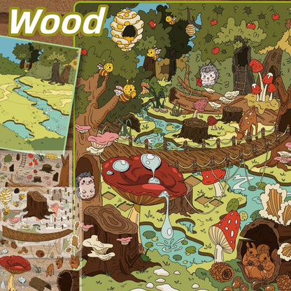 Sweet Home ＆ Natural Elements 3D Sticker | 8 Cute Miniature Scenes