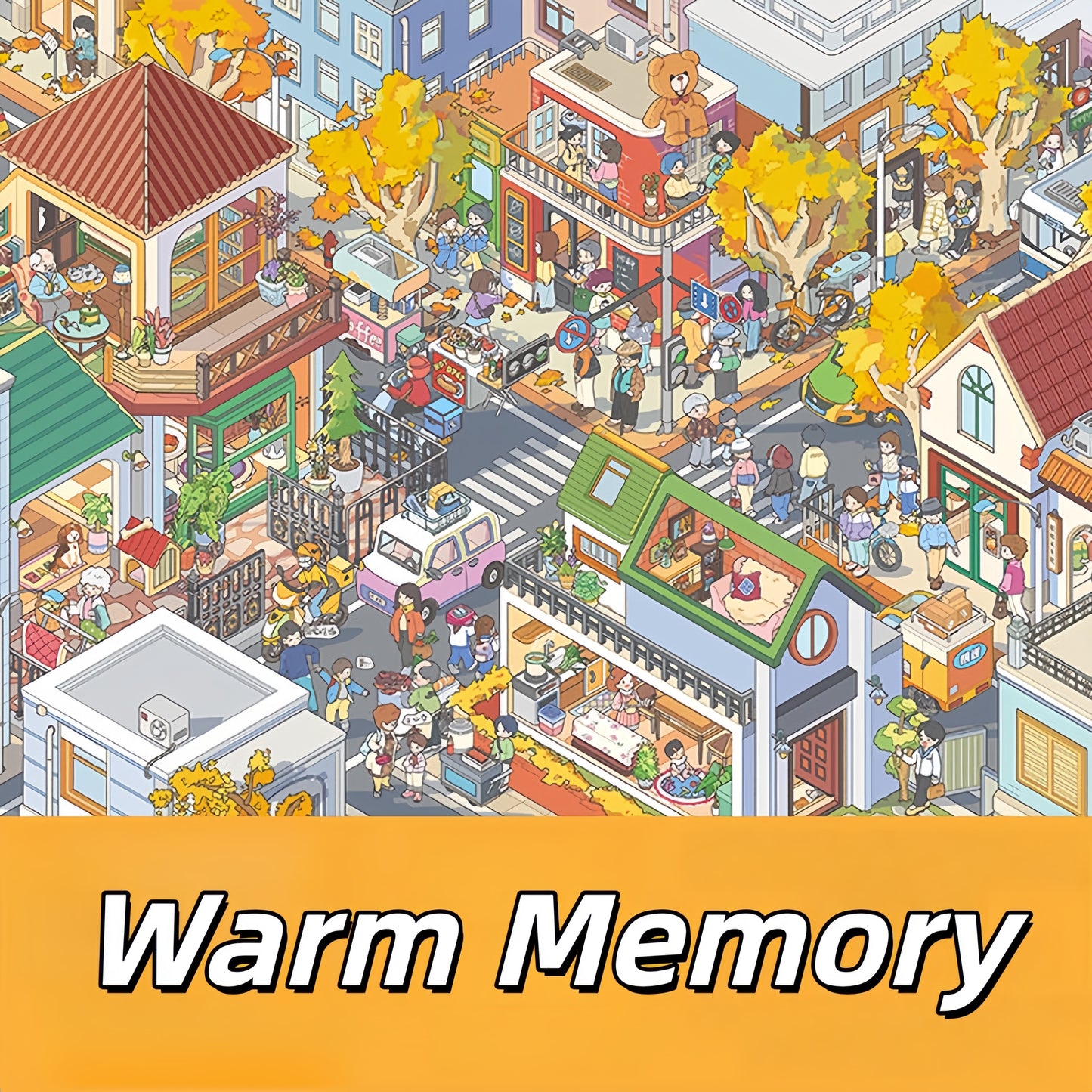 Street Scene 3D Sticker | 8 Cute Miniature Scenes