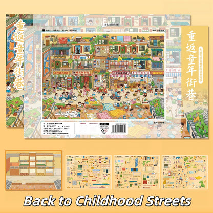 Street Views 3D Sticker | 6 Cute Miniature Scenes