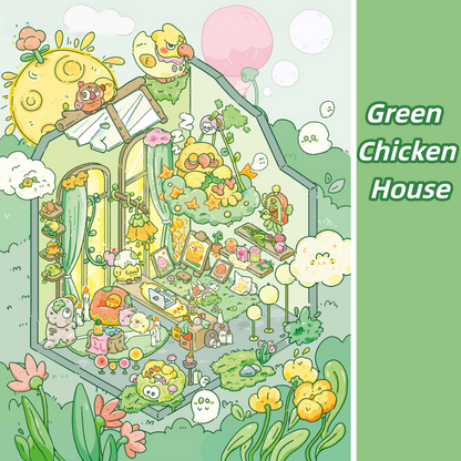 Magical Realm 3D Sticker | 4 Cute Miniature Scenes