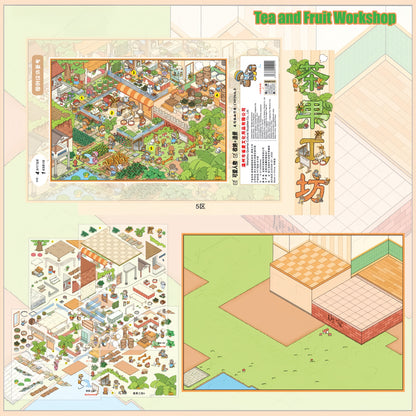 Through the Seasons 3D Sticker | 6 Cute Miniature Scenes