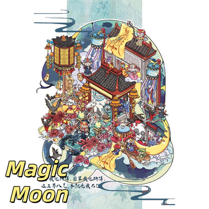 Celestial Realm 3D Sticker | 4 Cute Miniature Scenes