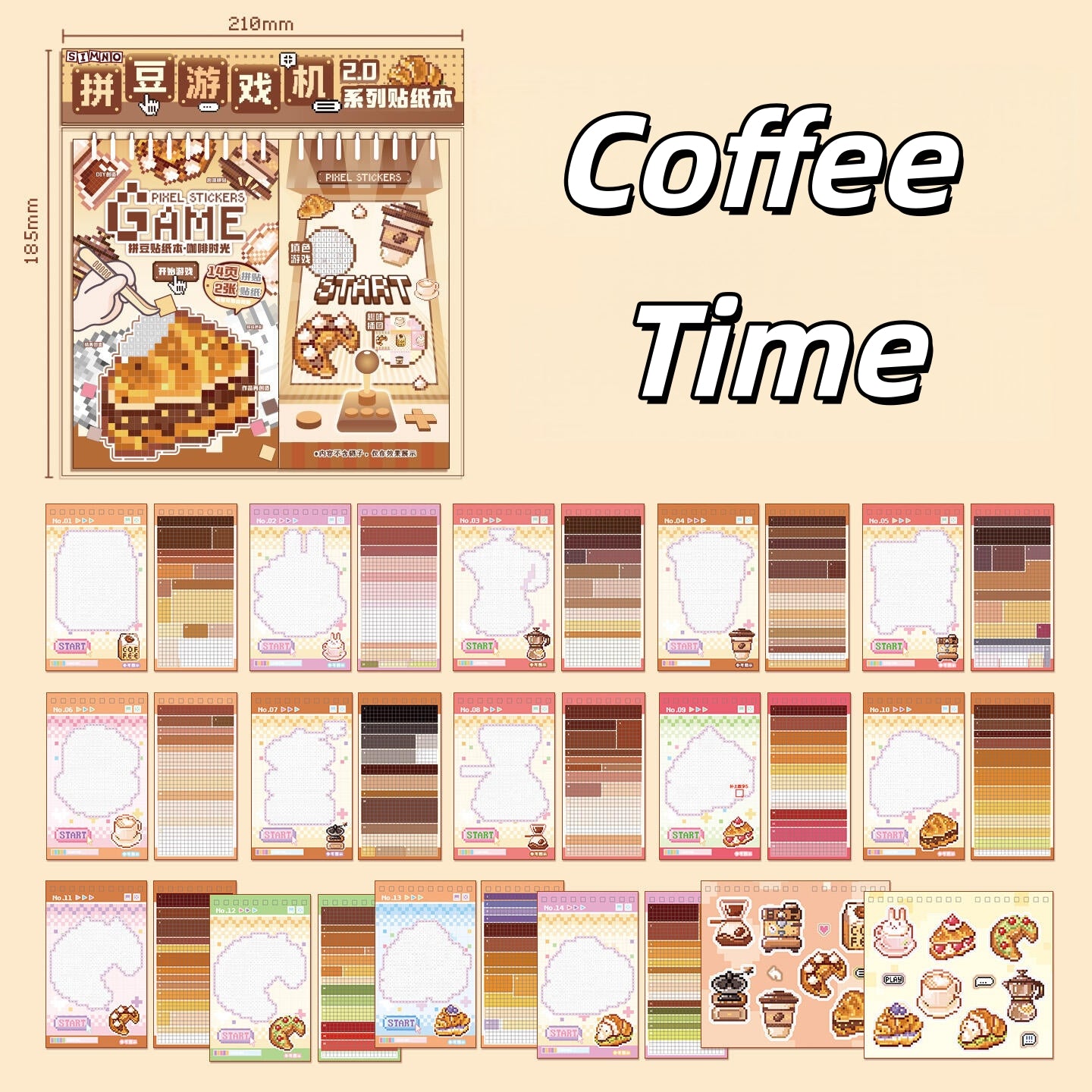 Pixel Bead Game Machine 3D Sticker Book