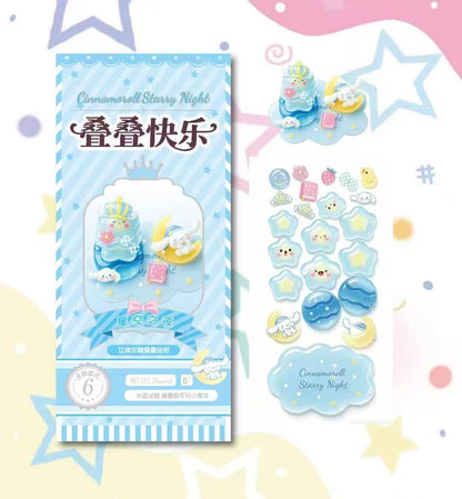 Sanrio Series 3D Stackable Stickers | 6 Cute Miniature Themes