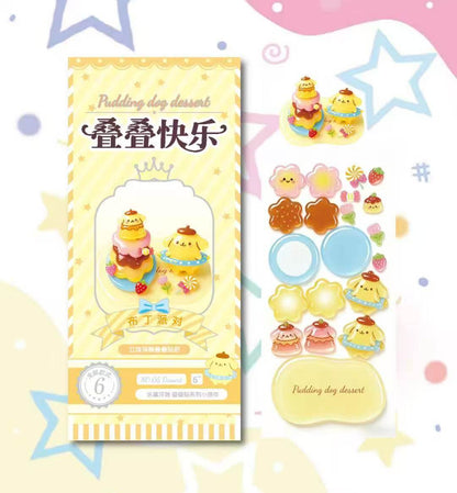 Sanrio Series 3D Stackable Stickers | 6 Cute Miniature Themes