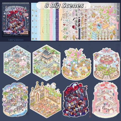 Whimsical Gathering 3D Sticker Book