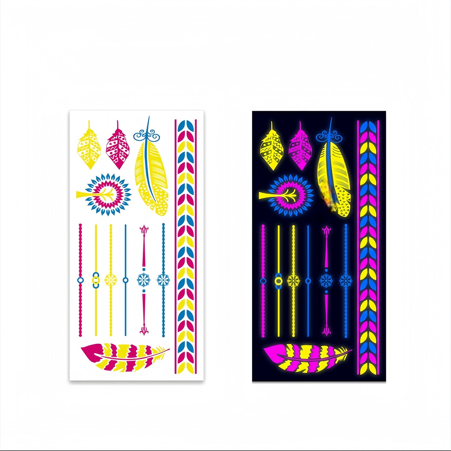 Glitter Rave UV Reactive Temporary Tattoo 1.0