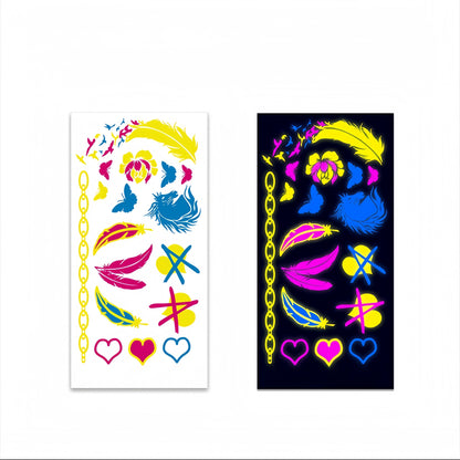 Glitter Rave UV Reactive Temporary Tattoo 1.0