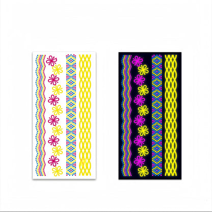 Glitter Rave UV Reactive Temporary Tattoo 1.0