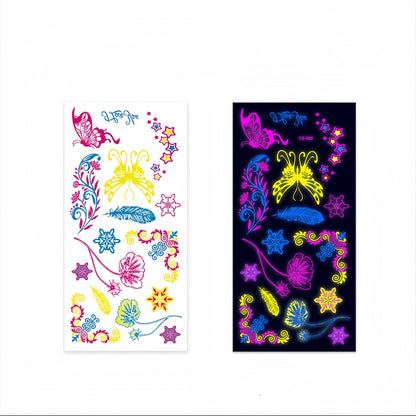 Glitter Rave UV Reactive Temporary Tattoo 1.0