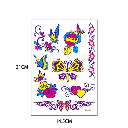 Fairy Flora UV Reactive Temporary Tattoo