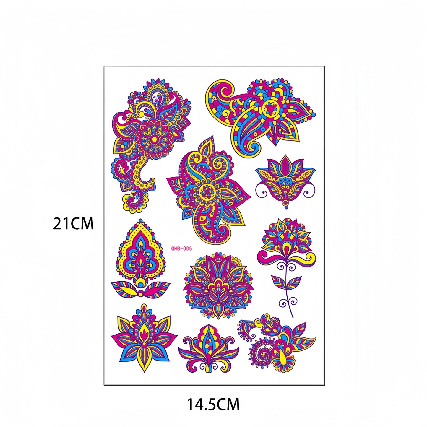 Fairy Flora UV Reactive Temporary Tattoo