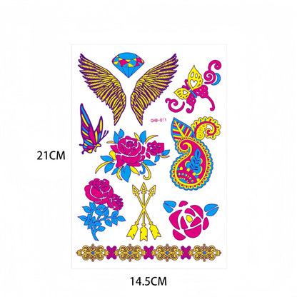 Fairy Flora UV Reactive Temporary Tattoo