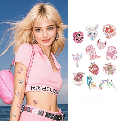 Pink Drama Temporary Tattoo