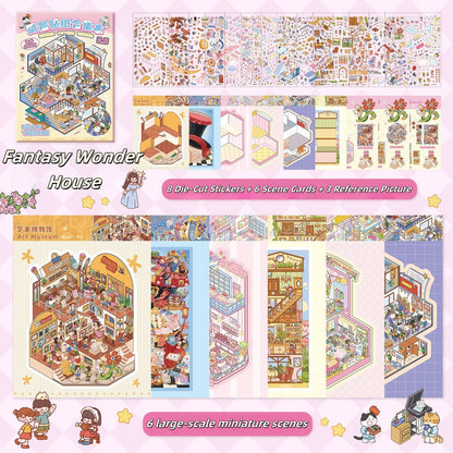 Whimsy Wonder House 3D Sticker Book