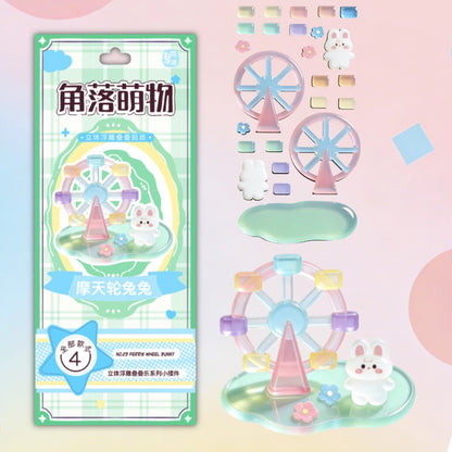 Corner Cuties 3D Stackable Stickers | 12 Cute Miniature Themes