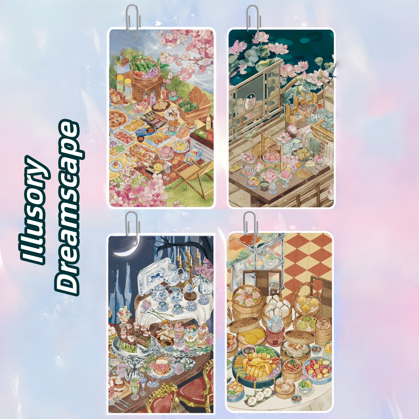 Illusory Dreamscape 3D Sticker | 3 Cute Miniature Scenes