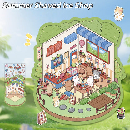 Room & Shop 3D Sticker | 8 Cute Miniature Scenes