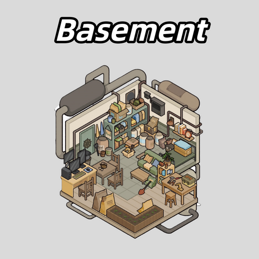Apocalyptic Cabin 3D Sticker | 4 Cute Miniature Scenes