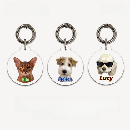 Custom Pet Photo Acrylic Pet Name Tag