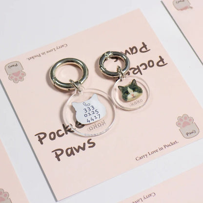Custom Pet Photo Acrylic Pet Name Tag