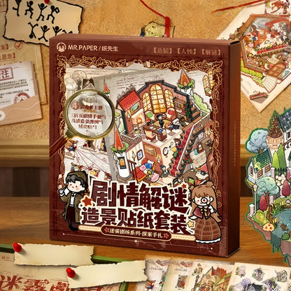 Mist Theater Detective Story 3D Sticker Book