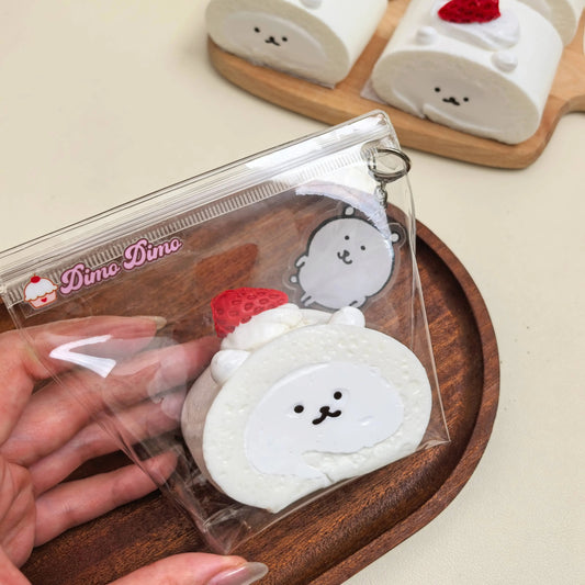 White Bear Swiss Roll Squishy