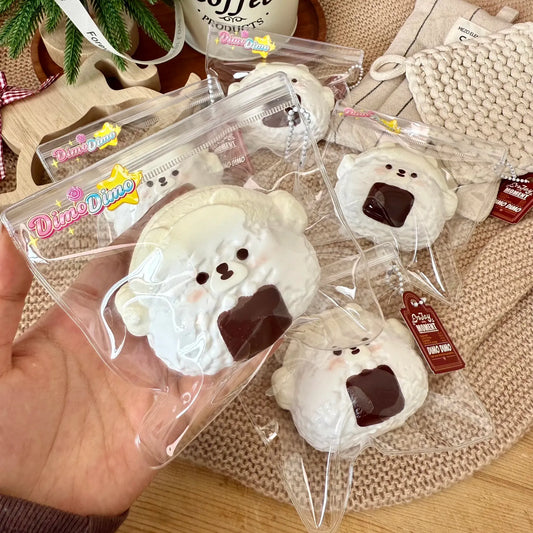 Hot Spring Bear Rice Ball Squishy