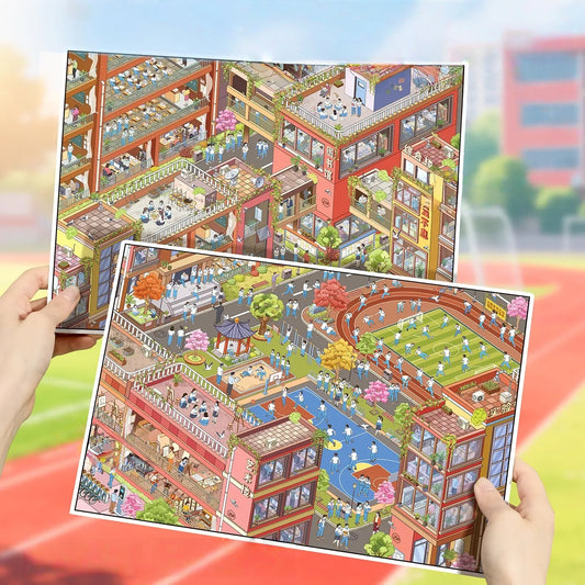Youthful Years 3D Sticker | 2 Cute Miniature Scenes