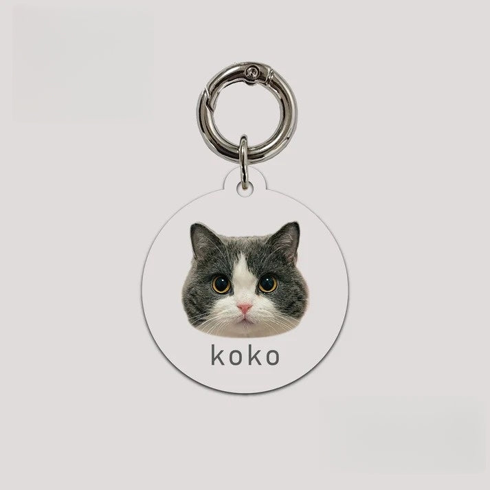 Custom Pet Photo Acrylic Pet Name Tag