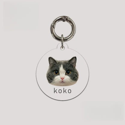 Custom Pet Photo Acrylic Pet Name Tag
