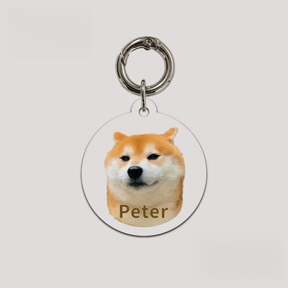 Custom Pet Photo Acrylic Pet Name Tag