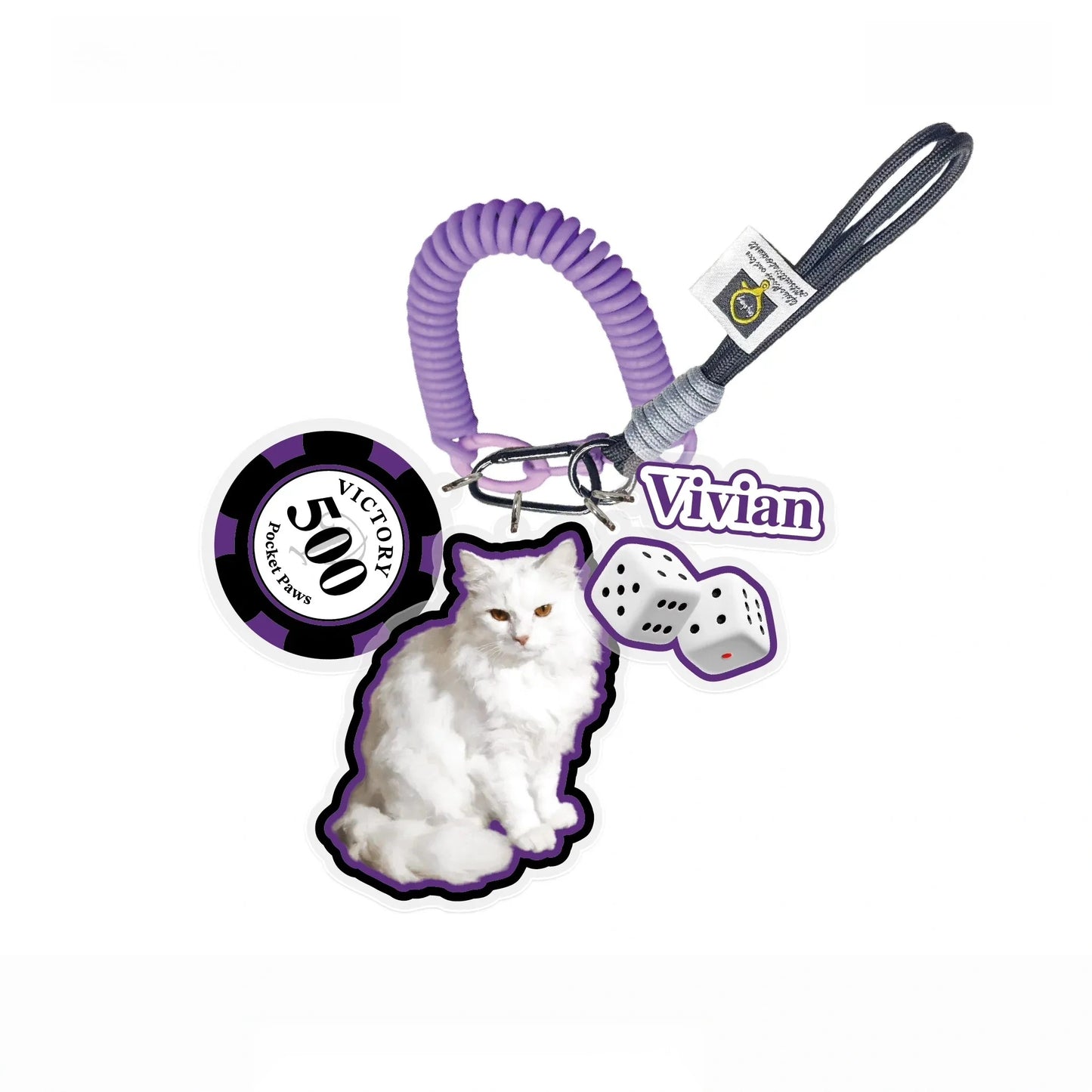 Custom Pet Photo Acrylic Bag Charm Keychain