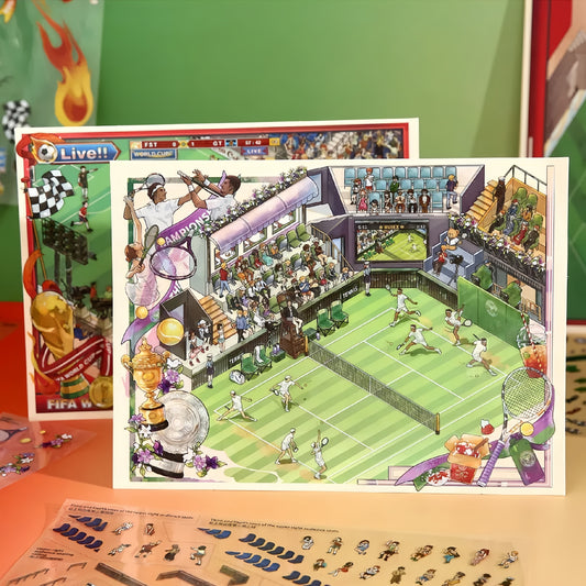 Arena of Passion 3D Sticker | 2 Cute Miniature Scenes