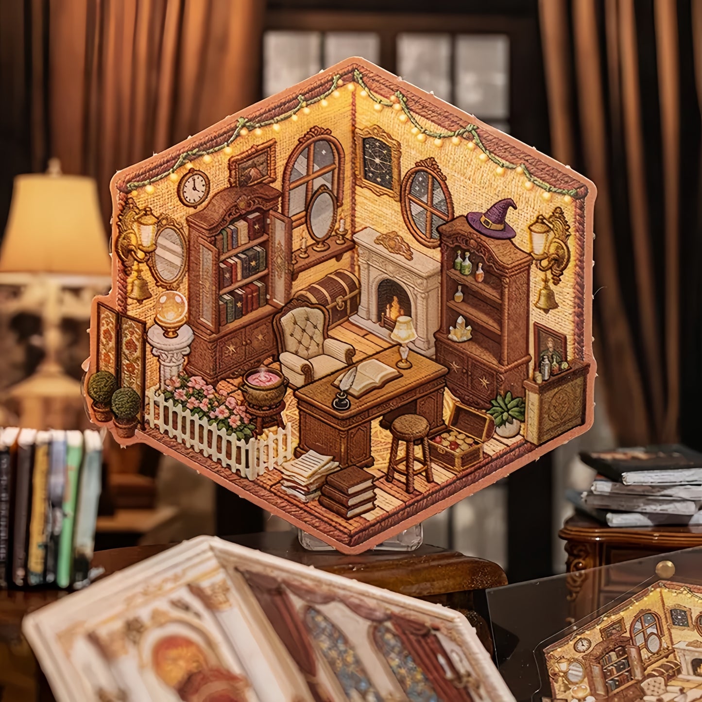 Embroidery Dwellings 3D Sticker Book