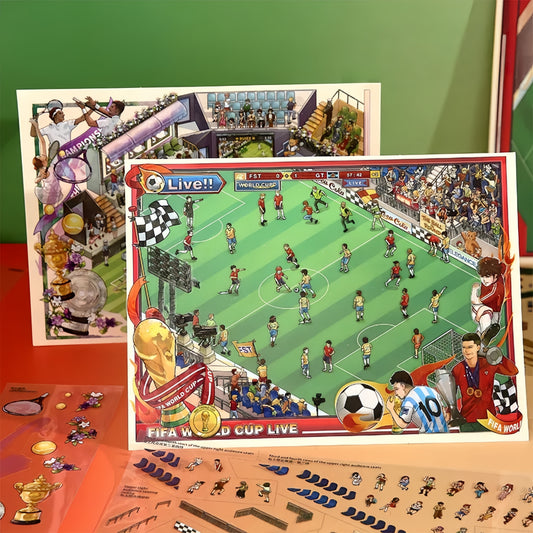 Arena of Passion 3D Sticker | 2 Cute Miniature Scenes