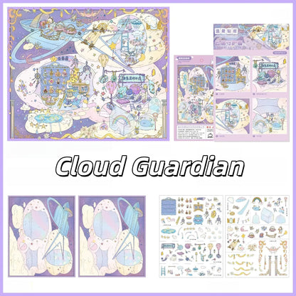 Guardians of the Edge 3D Sticker | 4 Cute Miniature Scenes