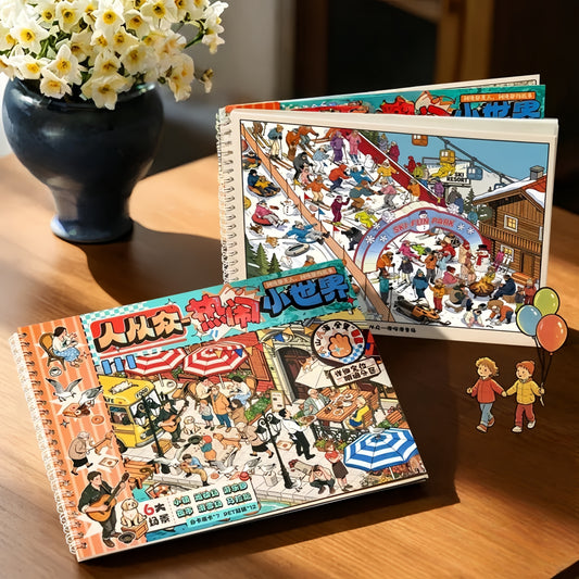 Little World of Crowds 3D Sticker Book