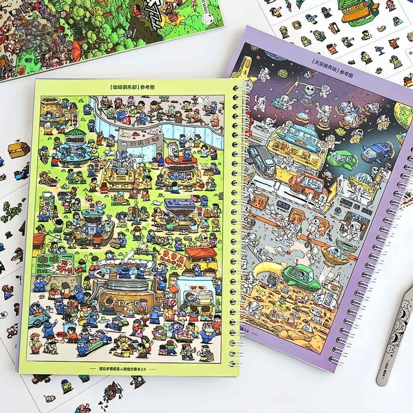 People Everywhere 3D Sticker Book