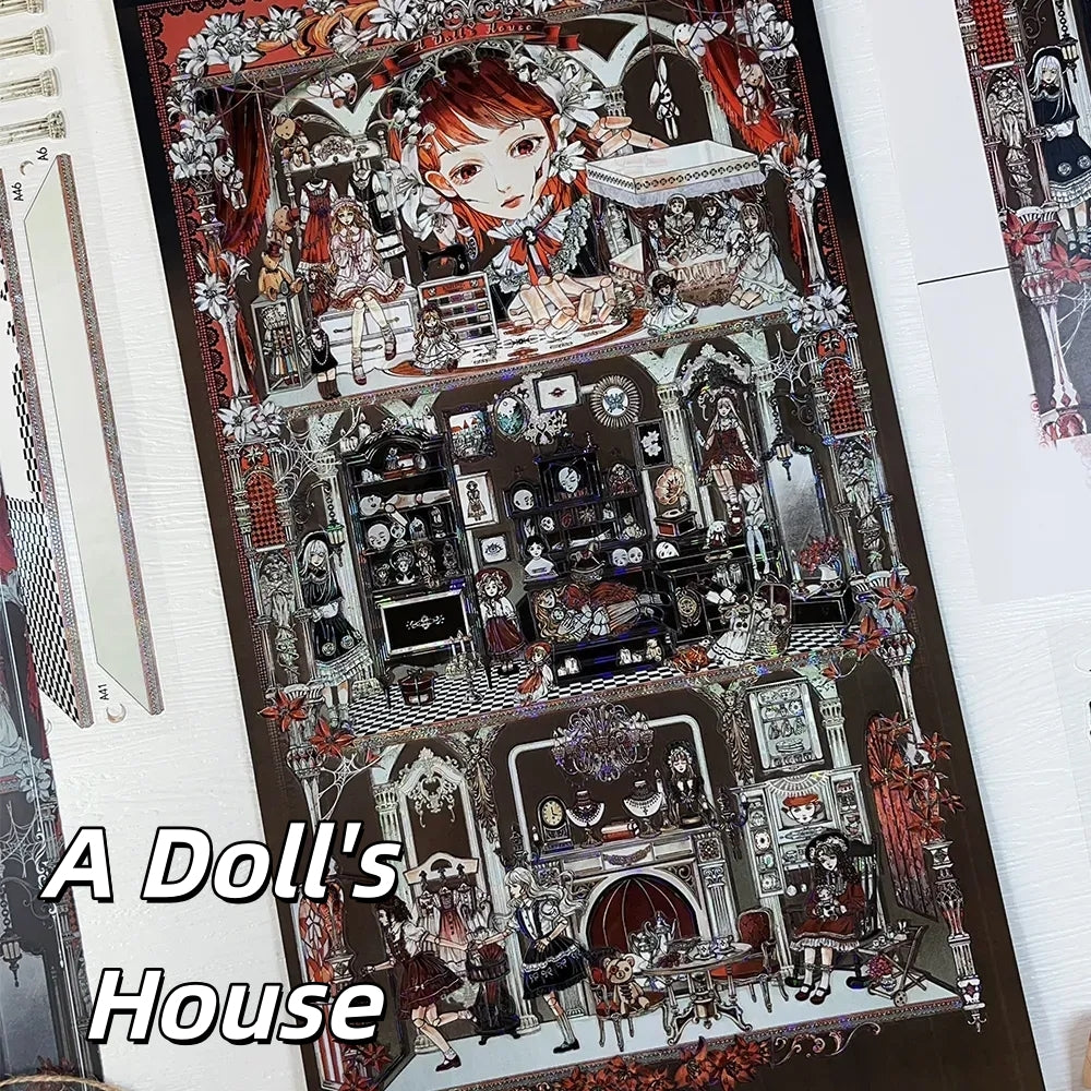 Horror Tales 3D Sticker | 2 Cute Miniature Scenes