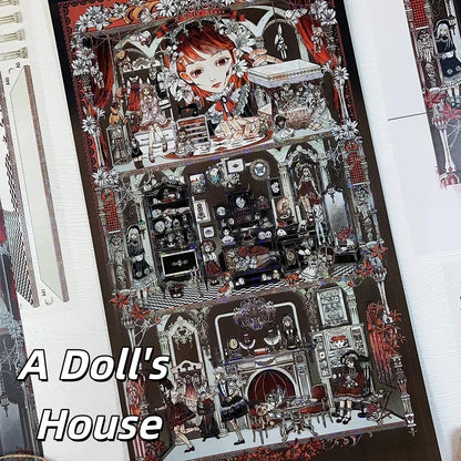 Horror Tales 3D Sticker | 2 Cute Miniature Scenes