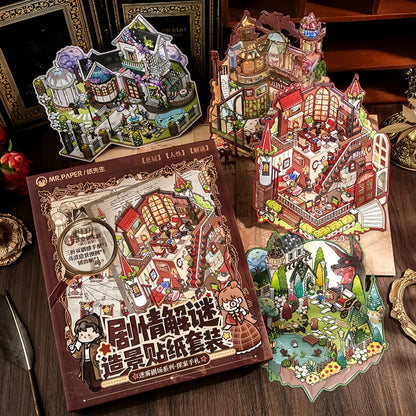 Mist Theater Detective Story 3D Sticker Book