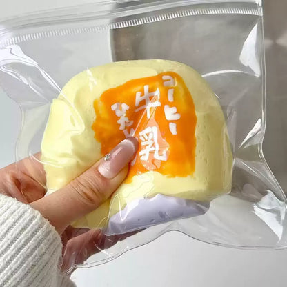 Charcoal Taro Milk Bread Squishy