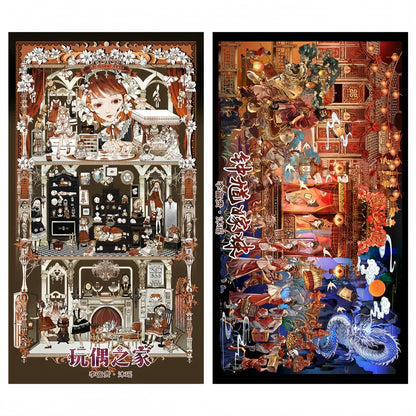 Horror Tales 3D Sticker | 2 Cute Miniature Scenes